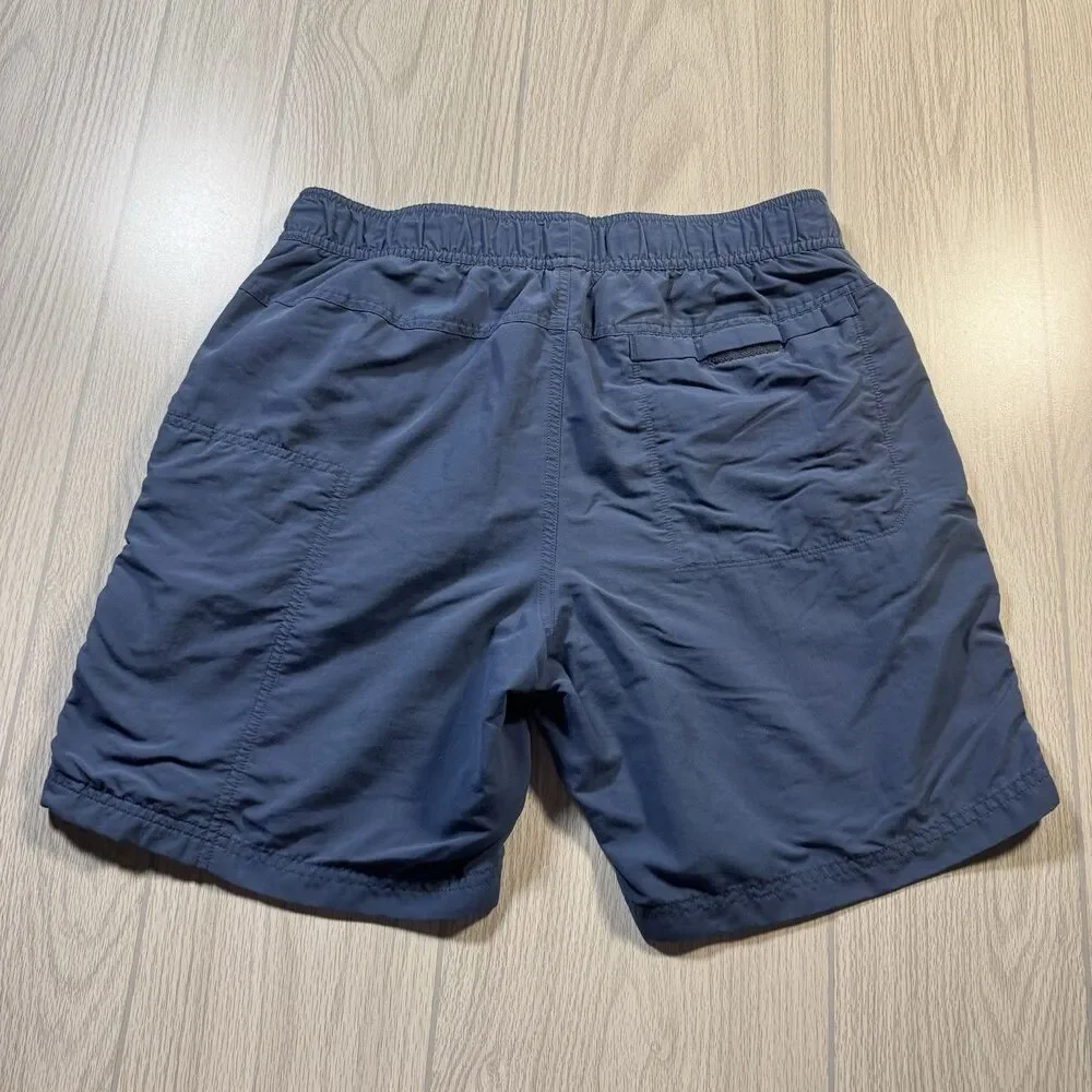 The North Face Lined Swim Trunks Men’s M Blue Elastic Waist Logo Quick Dry
